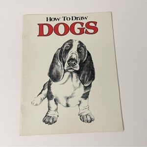 Vtg 1983 How to Draw Dogs by Carrie Snyder Paperback Art Book